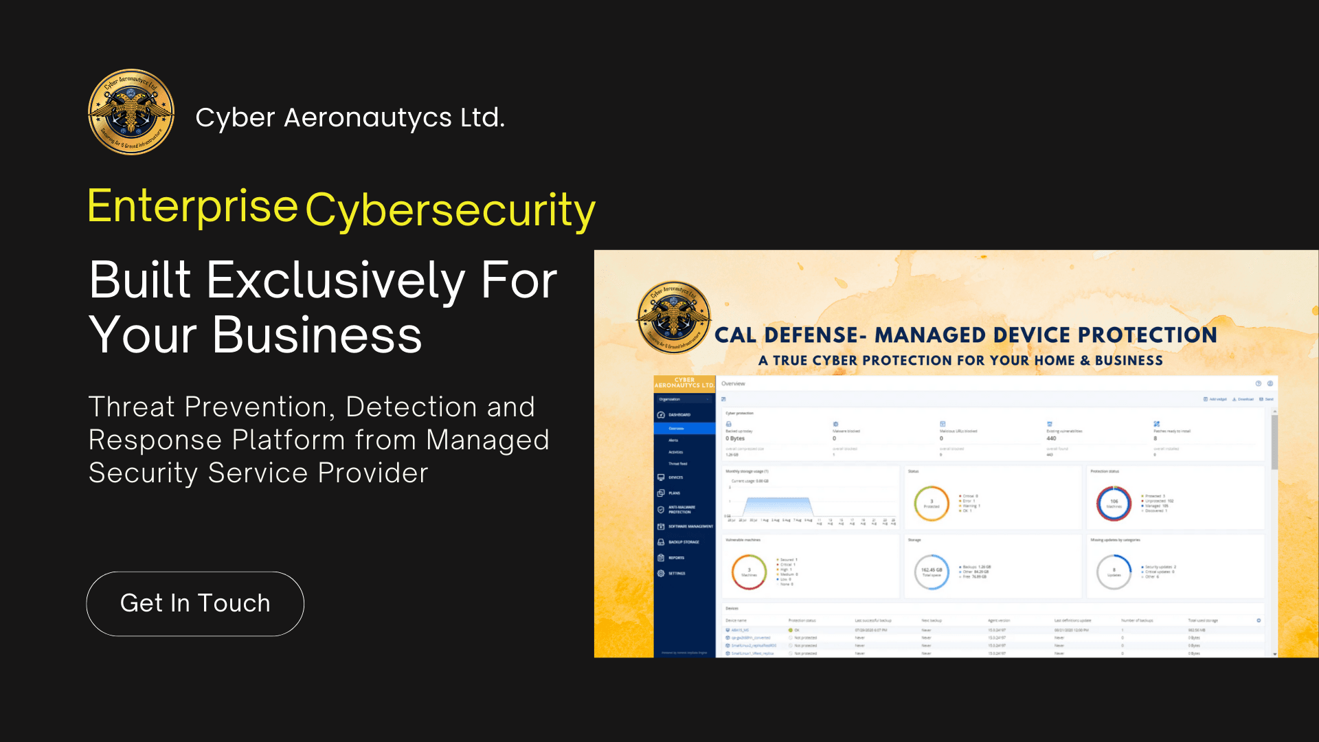 Enterprise Cybersecurity built exclusively for your  business